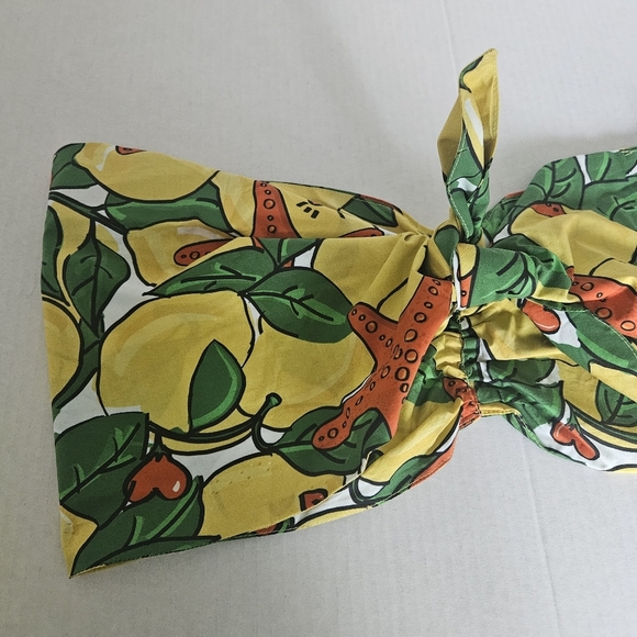 Alessandro Enriquez Lemon Print Tie Back Tube Top IT 42 - Picture 9 of 14